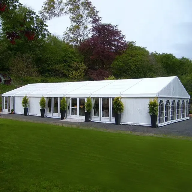 Carpas de matrimonio de estructura de aluminio para exteriores, carpa grande impermeable de 10x20m para eventos y fiestas al aire libre