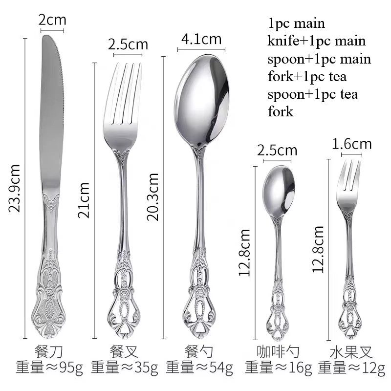 Ensemble de 5 pièces en argent
