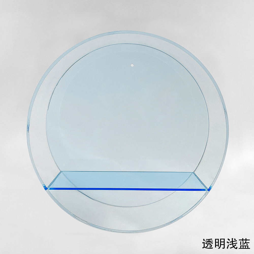 Boîte de présentation ronde-bleu clair transparent 996-252510cm
