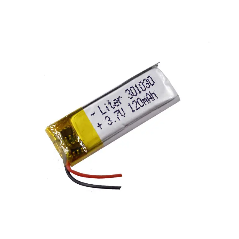 Lipo — batterie lithium polymère rechargeable, 3.7V, 120mAh, 301030, avec pcb, produit d'usine
