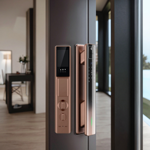 WiFi <strong>Code</strong> Supported Biometric RFID Smart Card Lock for Home <strong>Security</strong> Wood Steel Front Door with Touch Screen Memory Card Storage - Product Image 6