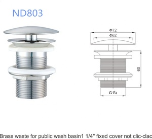YINADA Brass Basin Public Fixed Waste Drainer Bathroom Basin Waste Drain <strong>Strainer</strong>