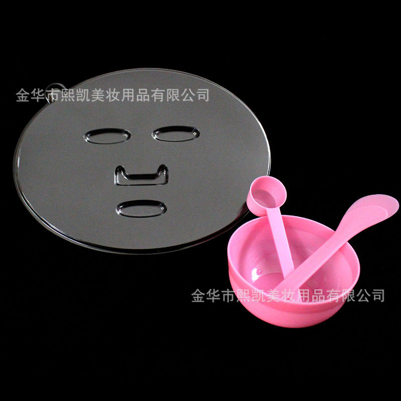 Face mold + solid pink bowl stick + 5gspoon