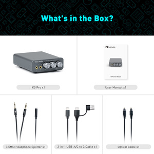 K5 Pro <strong>Audio</strong> Decoder Amplifier Independent <strong>Microphone</strong> <strong>Output</strong> Supports Type-C/ Fiber/coaxial <strong>Input</strong>