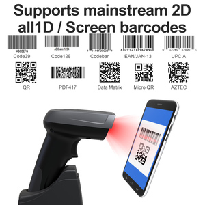 GTCODESTAR-Lector de código de barras inalámbrico, escáner de mano inalámbrico Android, Qr 1D, 2D, Bluetooth con memoria de carga - Product Image 5