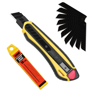 Economy 18mm Snap Off Blade <strong>Cutter</strong> Knife Non Slip Grip <strong>Bulk</strong> Pack for Office School and Home Use 100PCS - Product Image 4