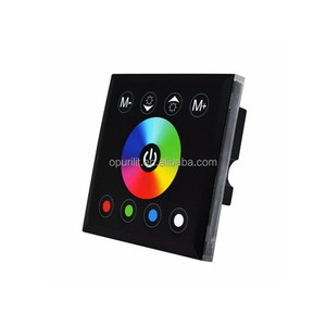 86 Type Wall Switch RGB Touch Panel <strong>Controller</strong> DW CCT RGB Full Touch Tempered Panel Dimmer Wall Mounted Touch Switch <strong>Controller</strong> - Product Image 5