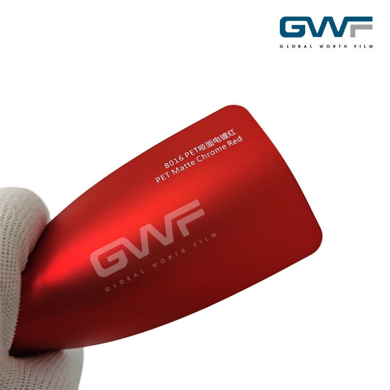 PET Cromado Mate Rojo