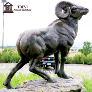 Lớn kim loại động vật hoang Dã Tượng tùy biến Bronze bighorn cừu điêu khắc - Product Image 5