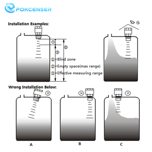 4-20ma RS485 Medición ultrasónica de nivel de profundidad de agua Sensor de nivel ultrasónico de alta precisión - Product Image 5