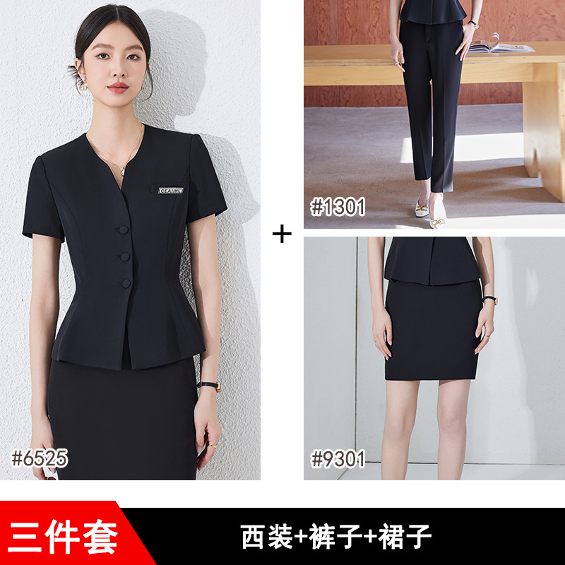 Black suit pants and skirt