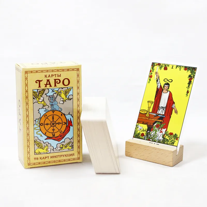 Производитель, классическая печать на заказ, русская версия, Карта Таро, складные карты зодиака, таро