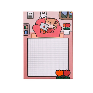 Notas Adhesivas Kawaii de dibujos animados, 50 páginas por paquete, papel de cuenta de mano, cuaderno pequeño portátil - Product Image 1