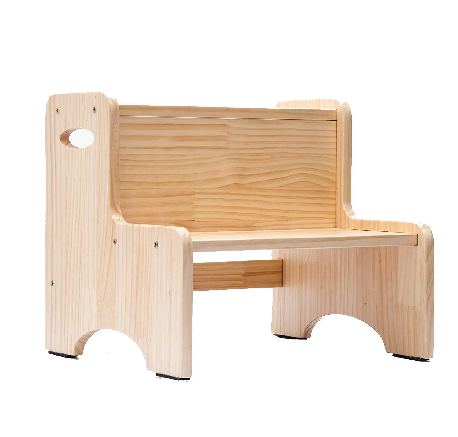 كرسي خشبي للأطفال من الخشب الطبيعي, كرسي خشبي للأطفال من الخشب الطبيعي مزود بمقابض لغرفة النوم والمطابخ