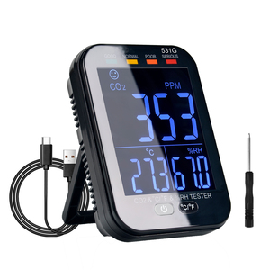 Holdpeak HP-531G เครื่องตรวจจับ CO2 แบบพกพา 3 in 1 เครื่องตรวจสอบคุณภาพอากาศภายในอาคารพร้อมเซ็นเซอร์อุณหภูมิ, สัญญาณเตือนและความชื้น - Product Image 1