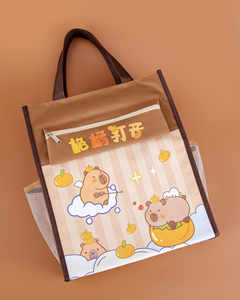 Magic Card New Capibala Series Canvas Art Bag con Tutorial Satchel Book para uso escolar y de oficina - Product Image 2