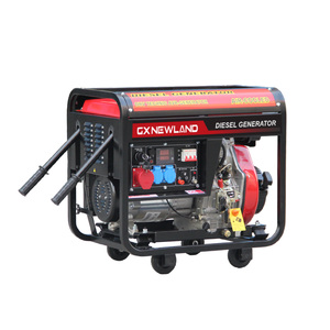 6kva 5kw 400V 3 fazlı anahtar başlangıç dijital kontrol ATS soketi ile taşınabilir dizel jeneratör - Product Image 1