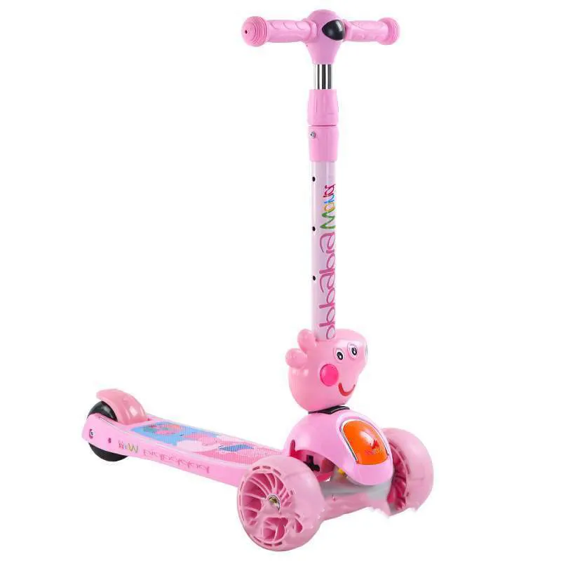 All'ingrosso scooter per bambini Peppa Pig pieghevole in altezza regolabile scooter a pedale per bambini con 3 ruote