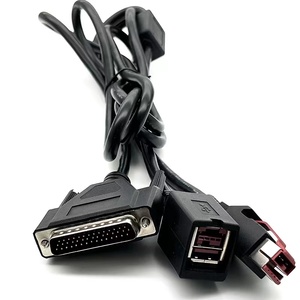 工厂定制新型电源聚氯乙烯24V USB至HDB 44/2 * 4p打印机自锁式电缆 - Product Image 2