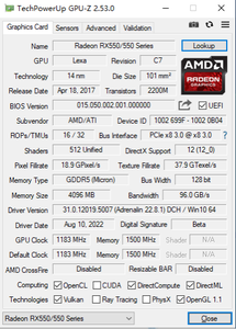 卸売Radeon RX 550 4GB DDR5ロープロファイルGPUコンピューターGPURX550グラフィックスカード - Product Image 5