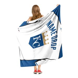 ผ้าห่มโยนผ้าไหมแบบสัมผัสผ้าเจอร์ซีย์ทางการ MLB royals - Product Image 5