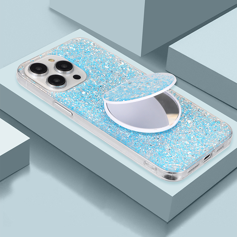 Bleu + couvercle + miroir