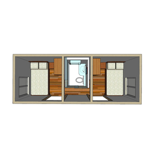 Contenedor Modular portátil para construcción de apartamentos, casa de unidad de almacenamiento prefabricada, móvil, de bajo coste - Product Image 2