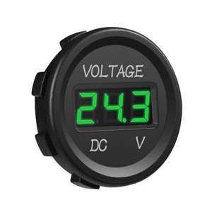 DC 12 <strong>V</strong> 24 <strong>V</strong> Waterproof Green Light Mini Gauge <strong>LED</strong> Digital Display Indicator Voltmeter for Car for Marine - Product Image 5