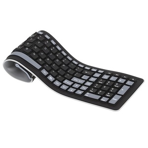 Teclado inalámbrico de 2,4G, 107 teclas, portátil, plegable, de silicona suave, a prueba de polvo, para ordenador de escritorio, portátil, Plug and Play - Product Image 2