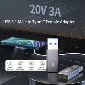 定制高速c型通用串行总线适配器10Gbps通用串行总线3.1公到C型母通用串行总线适配器转换器 - Product Image 2