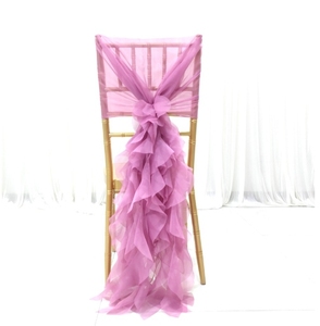 Romantic Milk Yarn Chair <strong>Sashes</strong> for Weddings and Banquets Frilly <strong>Window</strong> <strong>Sash</strong> Decor for Home Hotel Wedding Chair Cover Supplies - Product Image 2