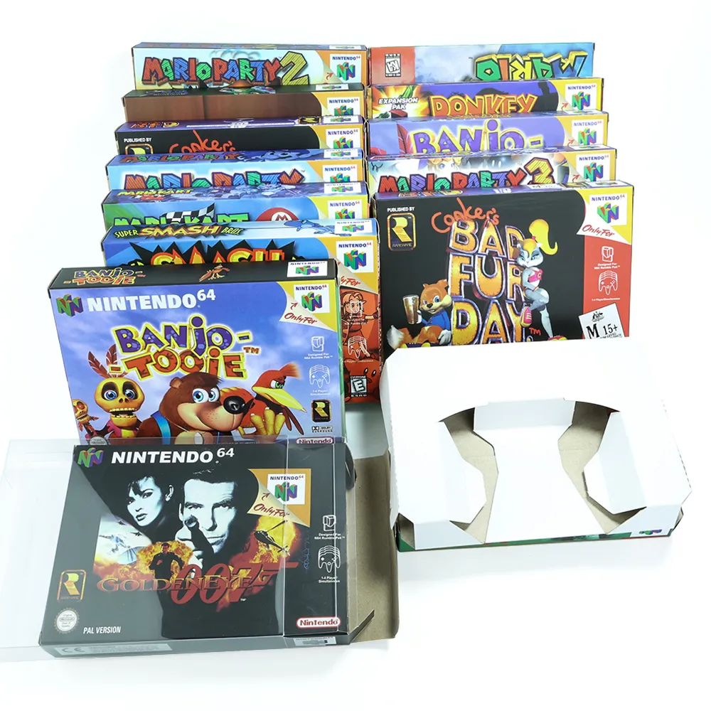 Caja de juegos de Mario 007 Smash Bros, Cartucho de vídeo clásico para Ninten dos 64, Zelda Donkey Kong N64