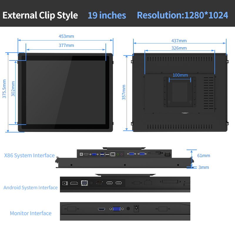 19" B190-XQRL-RT-C win10 4G+128G