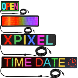 Schermo di visualizzazione a LED flessibile di grandi dimensioni RGB Color Running Words pubblicità APP Control strisce LED flessibili pannello di messaggi a LED - Product Image 4