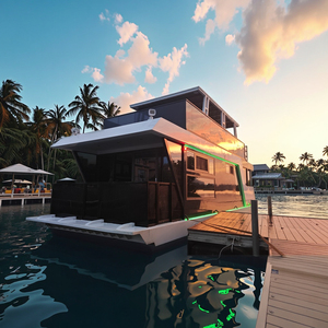 2025 Alhouse Houseboat flutuante Airbnb Bar Hotel com radiador e churrasqueira para casa de festa - Product Image 1