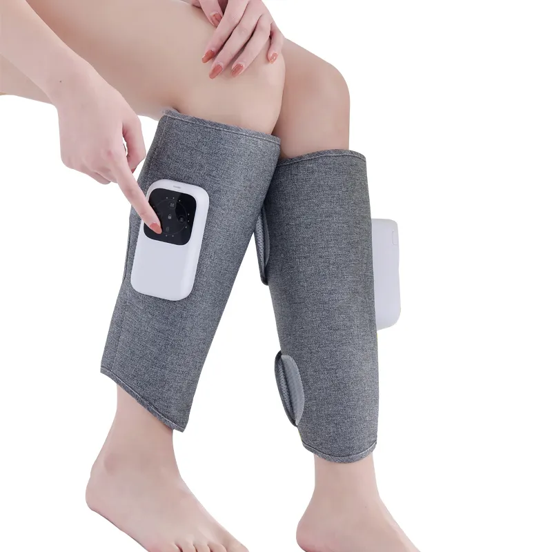 Taşınabilir bacak koruyucu masaj isıtma titreşim hava yastığı şarj hava basıncı hava dalga pedikür buzağı ven ayak masaj aleti