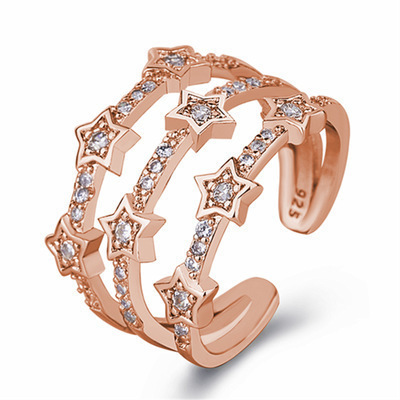 White diamond-rose gold