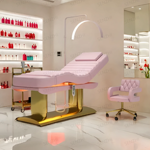 Meja pijat perawatan medis tempat tidur bulu mata, mewah baru pemanas tempat tidur bulu mata palsu 4/3 motor Salon kecantikan - Product Image 1