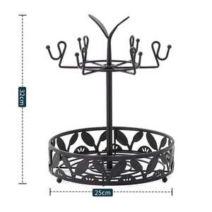 Nordic Design 6-Haken Kaffeetasse Getränke halter Baum Drehbarer Halter Metall Bar Display Rack für Theke Lagerung - Product Image 5