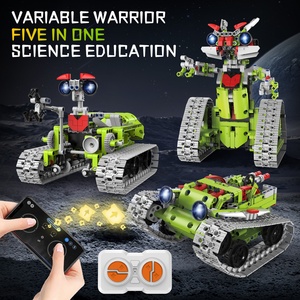 5-in-1 elektrische Fernbedienung Roboter Montage Set Kunststoff grenz überschreitende Programmierung Bausteine Modell Spielzeug für Kinder