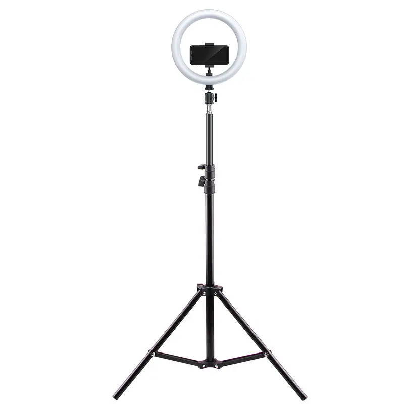 Lampu Bundar Foto Studio Video Kecantikan Usb Meja Lampu Led Selfie Dapat Diredupkan dengan Dudukan Tripod