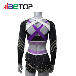 2 parça Cheer üniforma özelleştirilmiş amigo üniforma ücretsiz tasarım amigo kıyafetler - Product Image 2