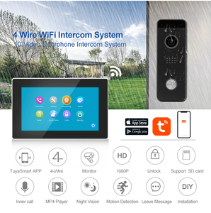 Bcomtech 1080p Family Home WiFi <strong>Security</strong> <strong>System</strong> Smart Unlock Video Door Phone <strong>Intercom</strong> Set with Motion Detection Feature - Product Image 2