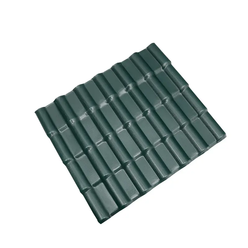 Màu xanh lá cây màu tráng mái ngói tấm bảng điều khiển ASA nhựa tổng hợp ván lợp tre Doanh composite nhựa PVC mái ngói