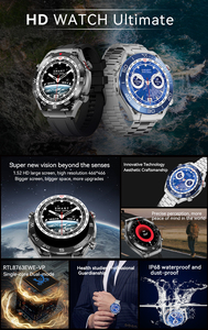 VALDUS 1.52 HD NFC porta carte multifunzione Smart Watch con custodia in lega di zinco Deep Blue Bezel HD WATCH ULTIMATE - Product Image 2