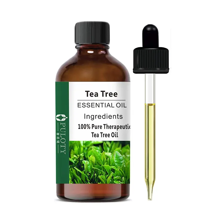 Aceite esencial de árbol de té de planta natural en productos cosméticos diarios al por mayor precio a granel aceite de árbol de té