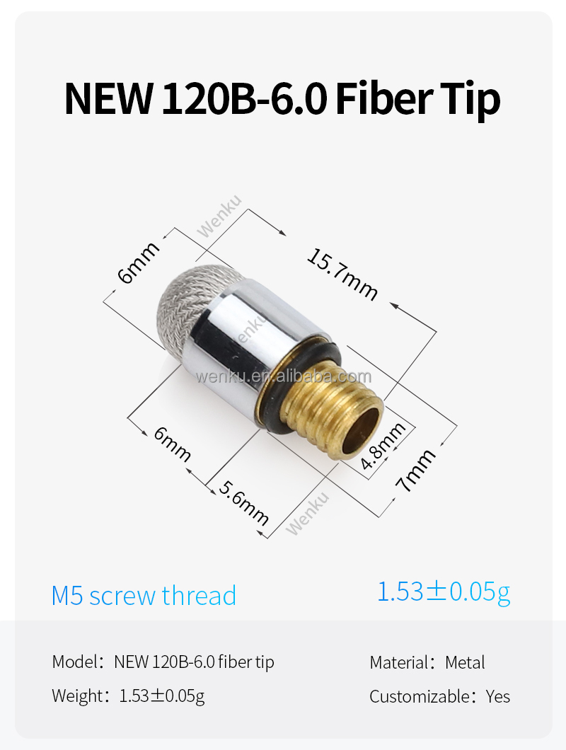 NEW120B-6.0 Fiber Tip-Silver