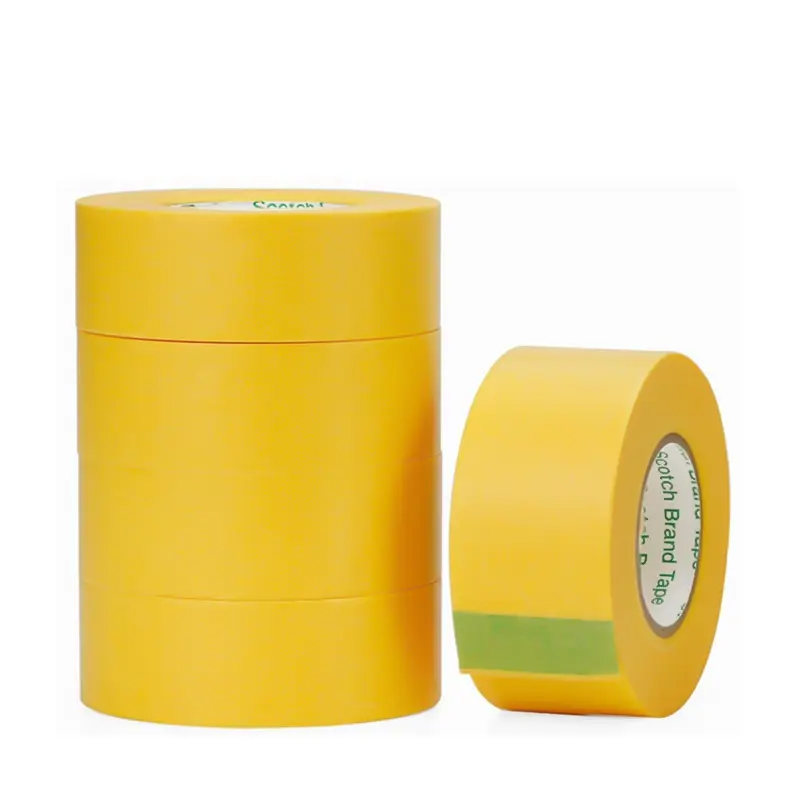 Hochtemperatur-160-Grad-Abdeckband Gelbe Auto lackierung Japanisches Flachpapier-Abdeck band