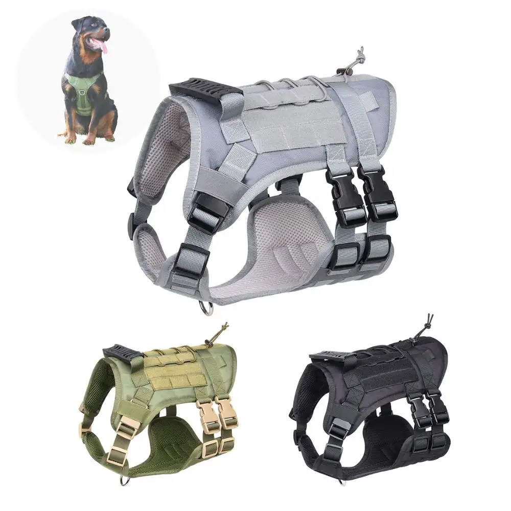 No Pull Modal Tactical Dog Chest Strap Adjustable Dog Outdoor Training Vest