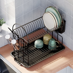 Yüksek kaliteli çift katmanlı mutfak depolama bulaşıklık çok fonksiyonlu depolama drenaj bulaşıklık - Product Image 6